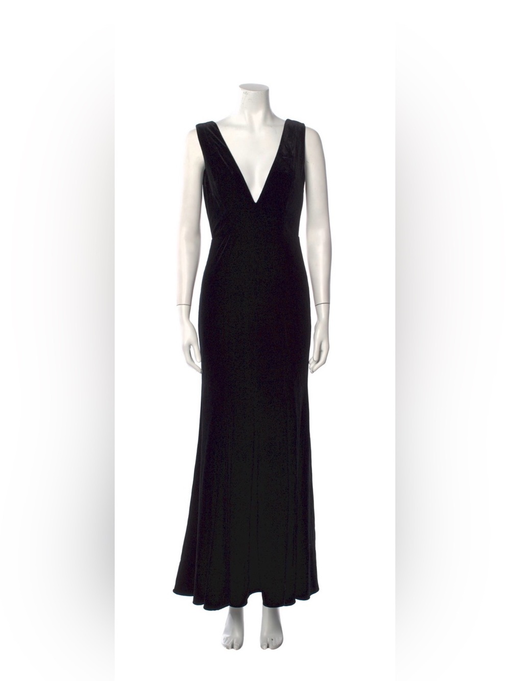 Fame & Partners V-Neck Evening Gown